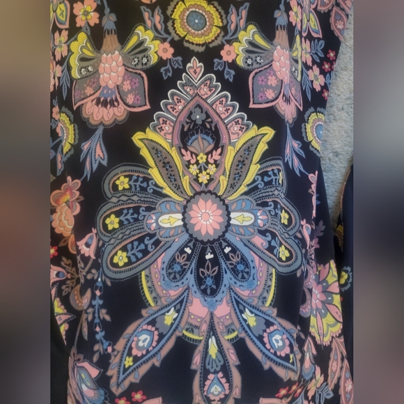 LOFT Medallion Print Shift Dress M Petite PM - Picture 3 of 7